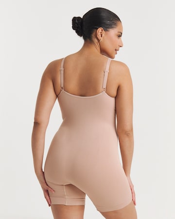 MAGISCULPT Medium Control Seamfree Mid Thigh Bodysuit Almond