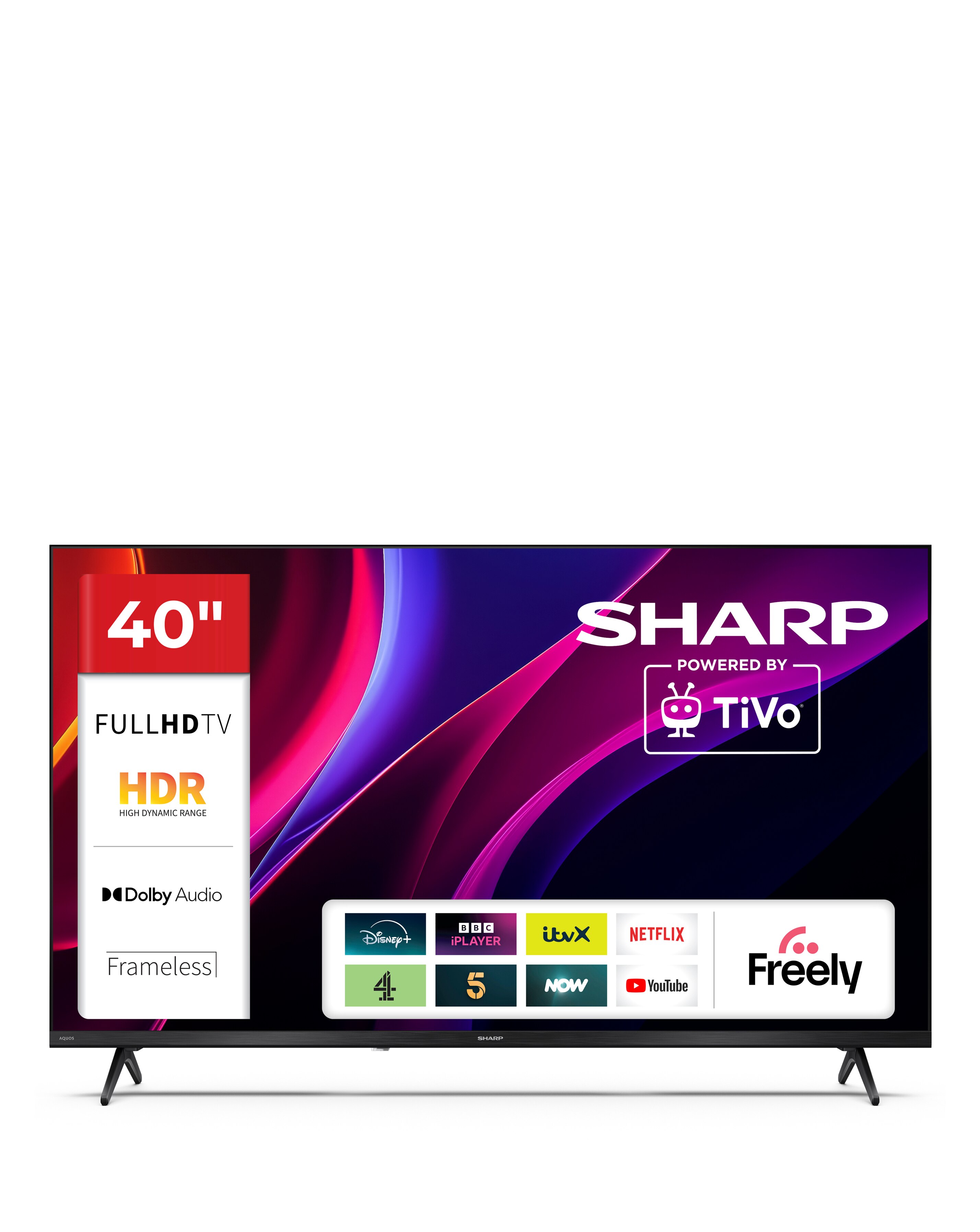 Sharp 2T-C40HE2245KB 40in Smart Full HD Tivo LED TV | JD Williams