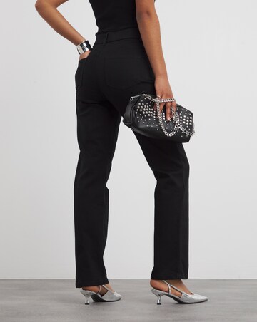 24/7 Black Straight Leg Jeans