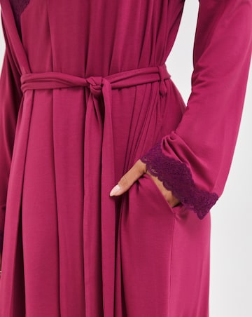 Pretty Secrets Cool Stretch Lace Midi Dressing Gown