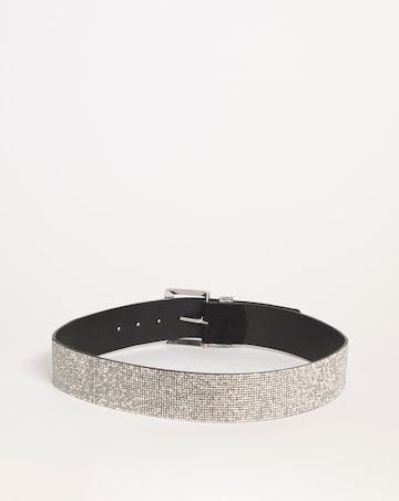 Statement Buckle Detail Diamante Belt