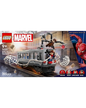 LEGO Marvel Spider-Man vs. Doc Ock Subway Train Scene, Super Hero Building 76321
