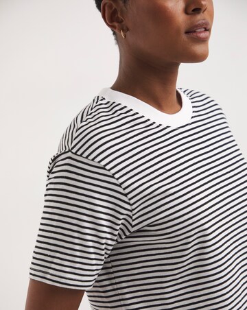 Pink & White Stripe 2 Pack Crew Neck T-Shirts