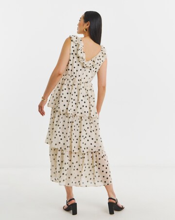 Frill Tiered Chiffon Dress