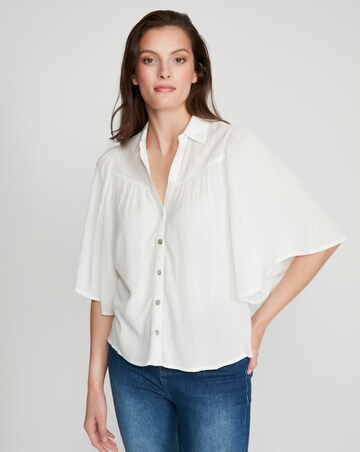 Sonder Studio Dobby Blouse with Angel Sleeves
