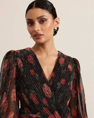 Phase Eight Kenzia Wrap Floral Shimmer Maxi Dress