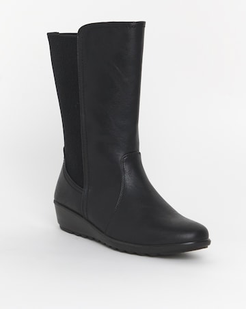 Cushion Walk Elastic Detail Mid Boot EEE Fit