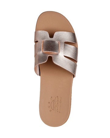 Skechers Bobs Desert Kiss Low Duraleather Rose Gold Sandals - Standard Fit (D)