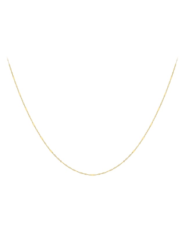 9ct Gold Diamond Cut Twist & Bar Chain