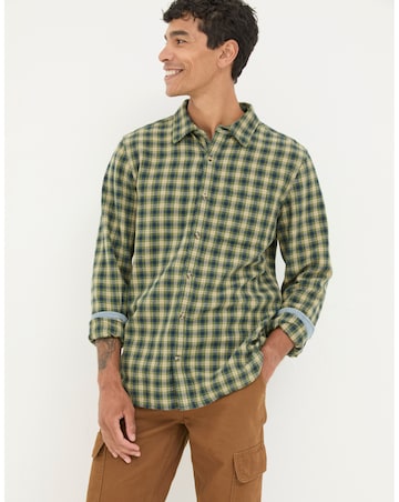 FatFace Long Sleeve Read Check Shirt