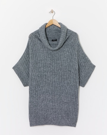 Roll Neck Poncho Tunic