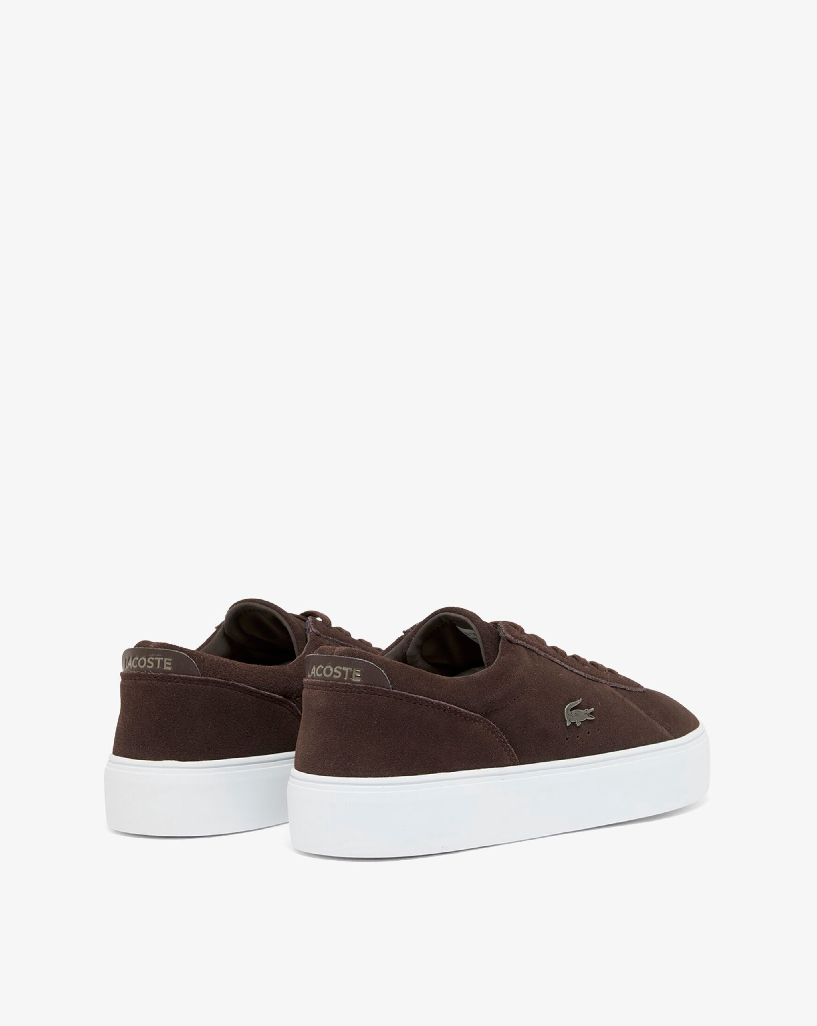 Lacoste Court Set Suede Trainer - Dark Brown | JD Williams