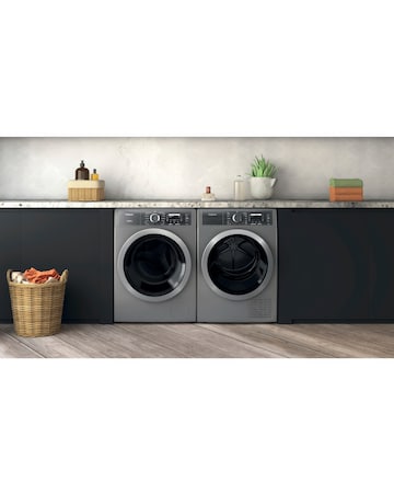 Hotpoint H809ADSGPOWERUK, 10kg, 1400rpm Washing Machine - Silver + Install