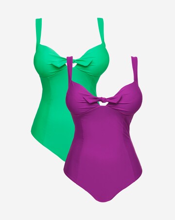 Simply Be 2 Pack Underwired Tummy Control Swimsuits
