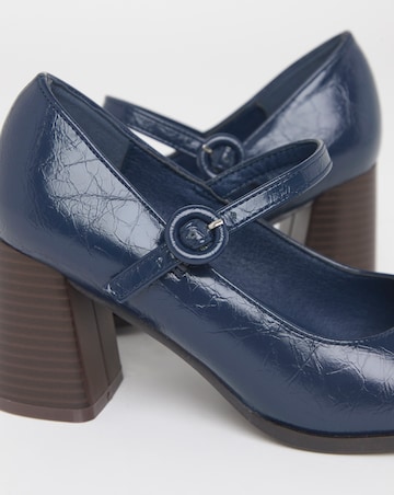 Elodie Vintage Mary Jane Platform Court Shoes - Extra Wide Fit (EEE)