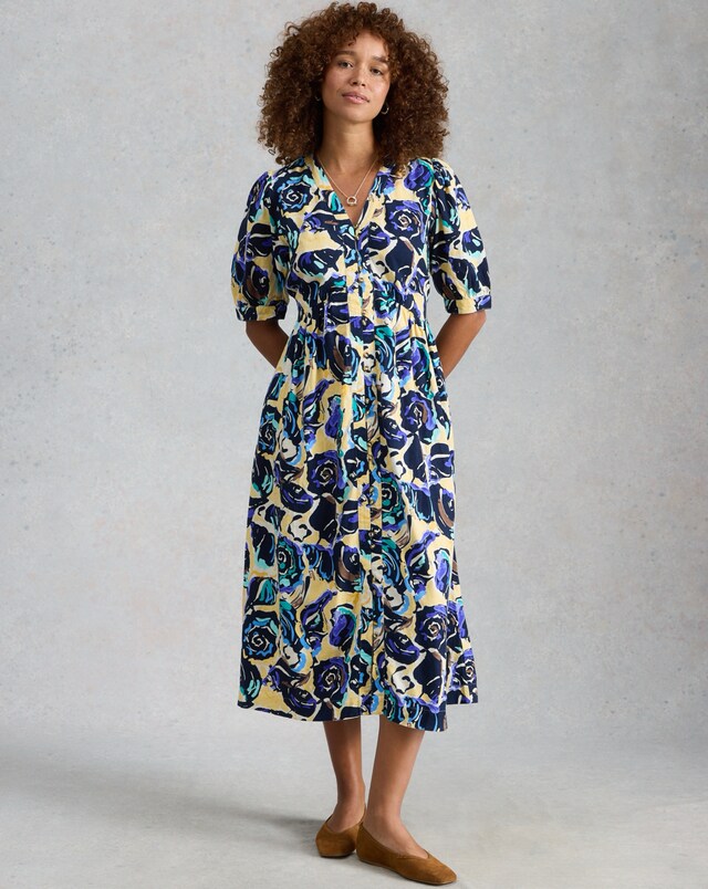 White Stuff Fern Linen Blend Dress