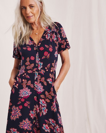 Julipa Button Through Jersey Midi Dress