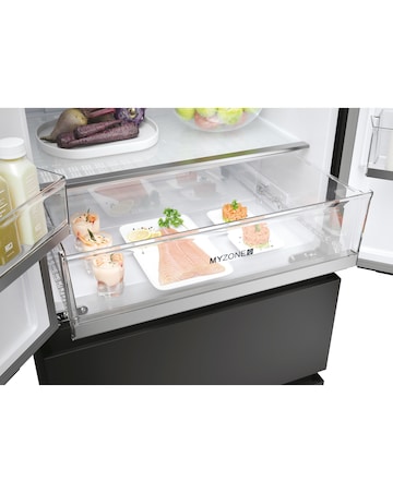 Haier HFR5719ENPB 70cm French Door Fridge Freezer - Black