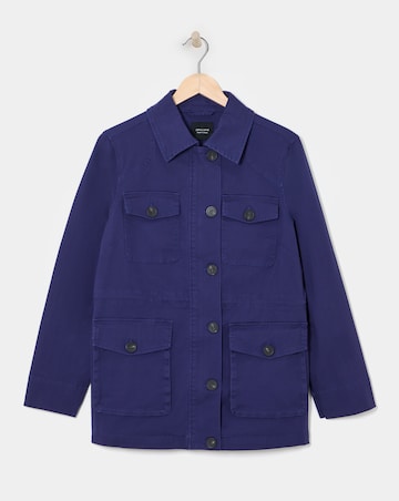 Navy Stretch Utility Jacket