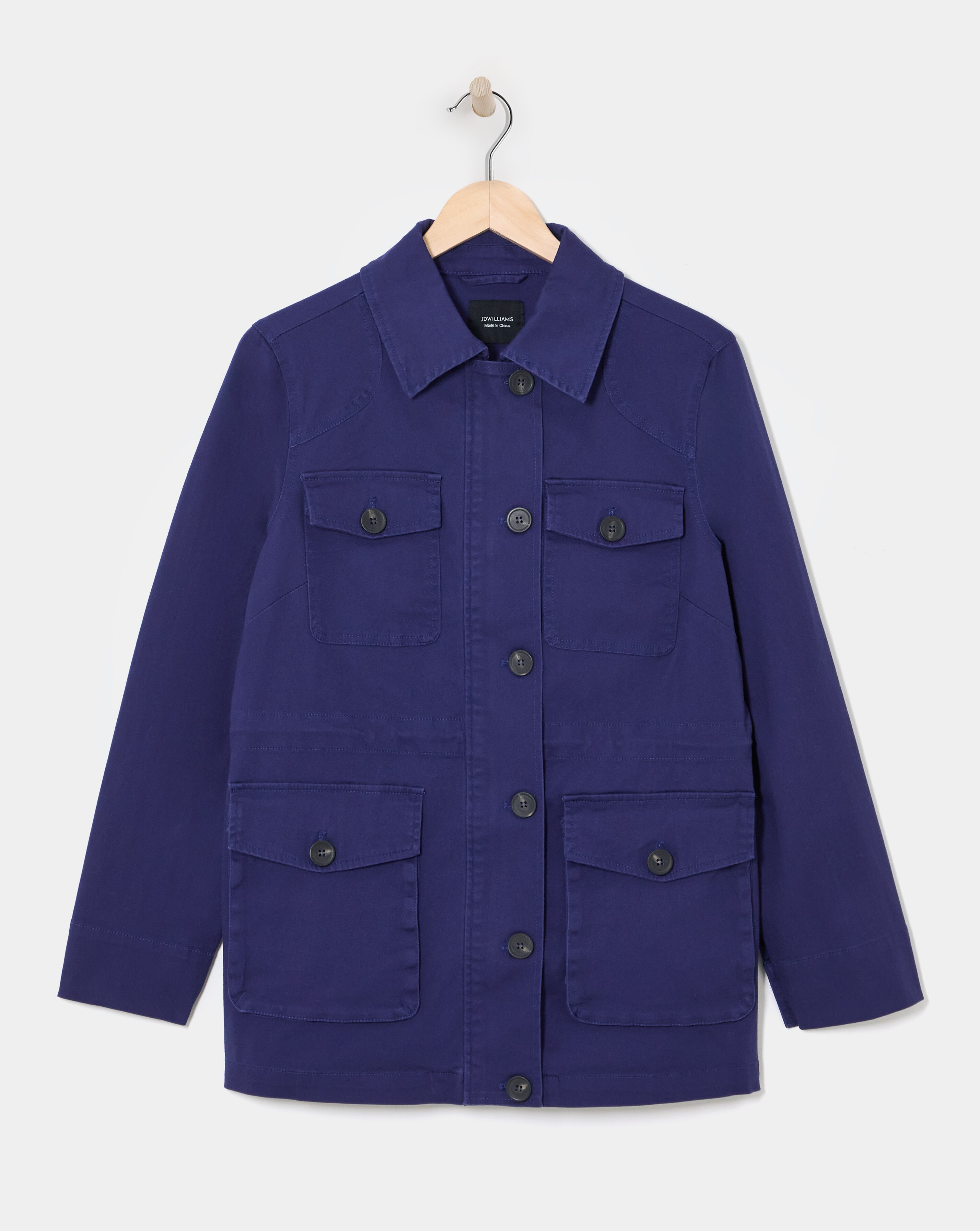 Navy Stretch Utility Jacket