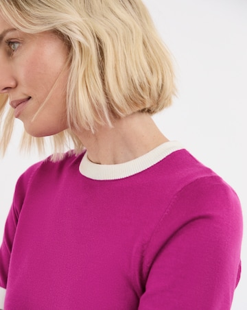 Contrast Tipping Knitted T-shirt