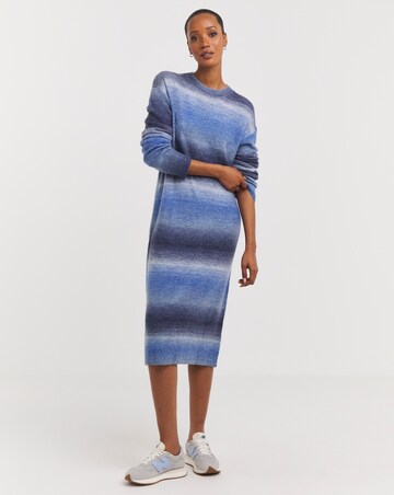 Blue Multi Ombre Jumper Dress