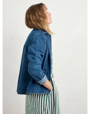 Seasalt Cornwall Harbour Movement Dress Mini Scallion Dark Forage