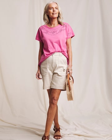 Julipa Cut Out Pure Cotton T-Shirt