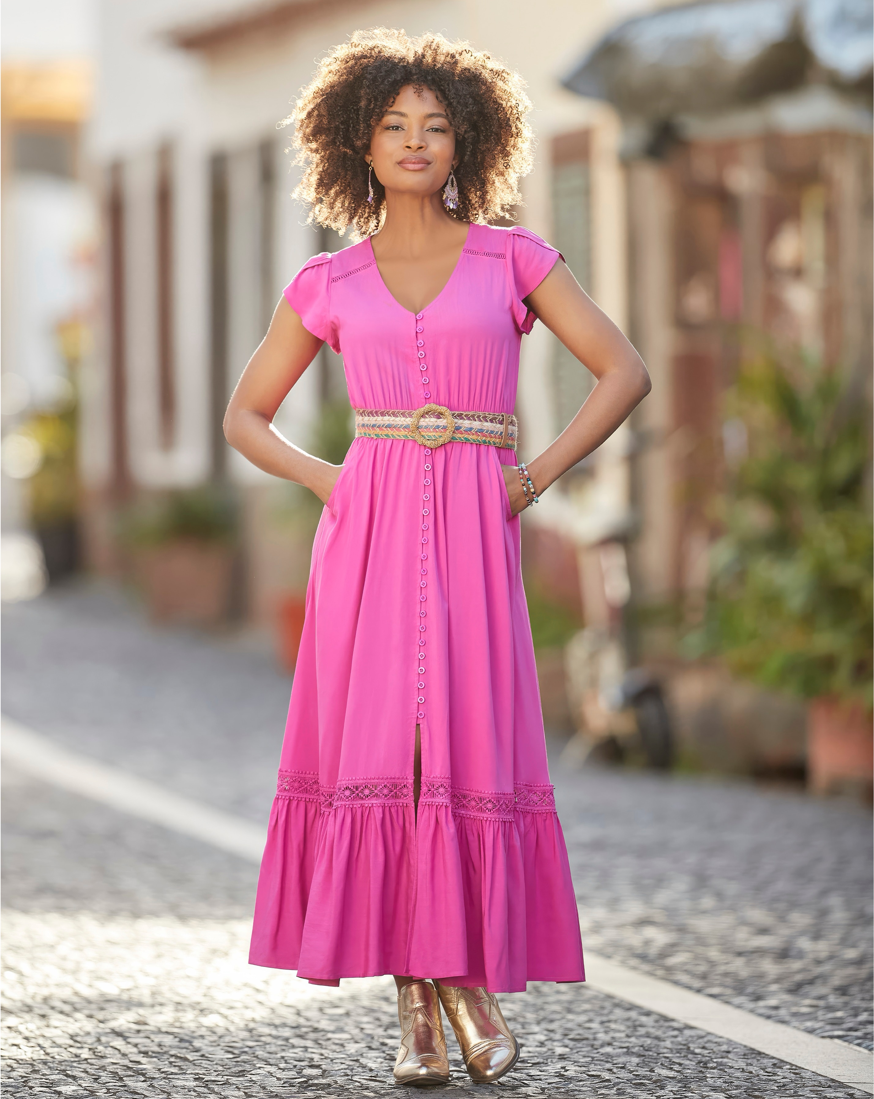 joe browns boho dress Joe Browns Floral Embroidered Tassel Tie Boho Maxi Dress by Joe Browns
