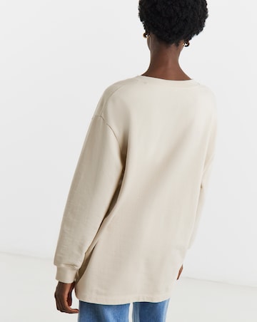 Drop Shoulder Longline Sweatshirt