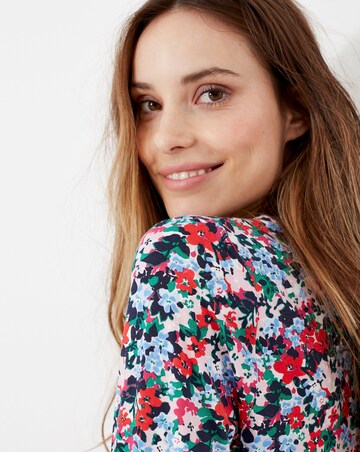 Joules Erin Floral V Neck Jersey Tunic