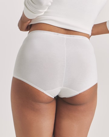 Sloggi 3 Pack Cotton Basic Maxi Knickers, Black, Skintone or White