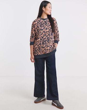 Side Zip Longline Sweatshirt