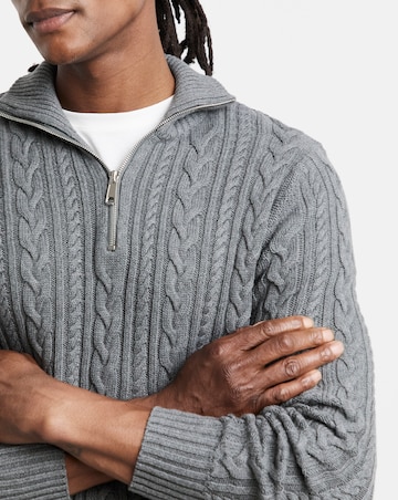 Cable 1/4 Zip Neck Jumper