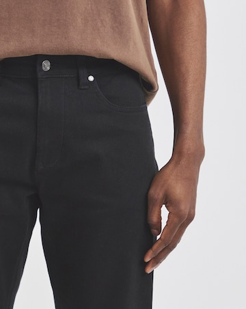 Union Black Straight Stretch Gabardine Jeans