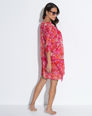 Pour Moi Chiffon V Neck Embellished Kaftan