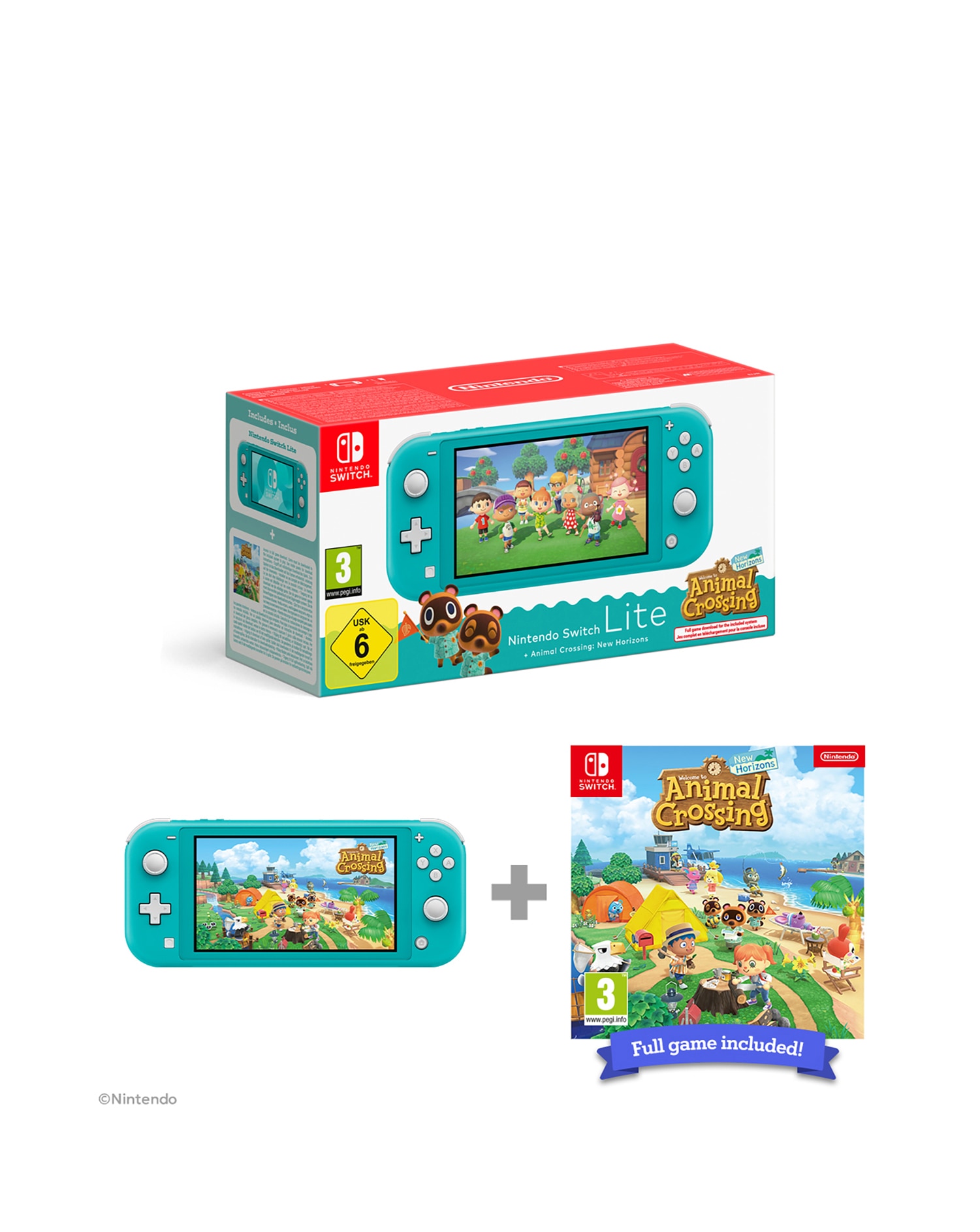 Nintendo Switch Lite Turquiose + Animal Crossing New Horizons