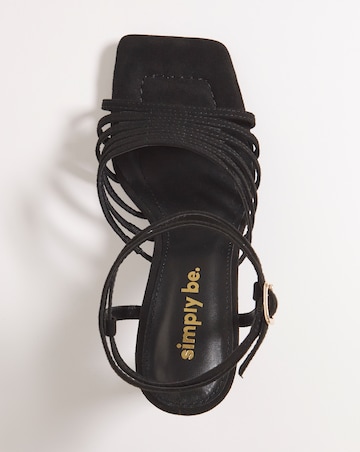 Malinda Ankle Strap Caged Heeled Sandals Wide Fit