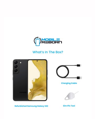 Refurbished Samsung Galaxy S22 128GB Phantom Black (Pristine Condition)