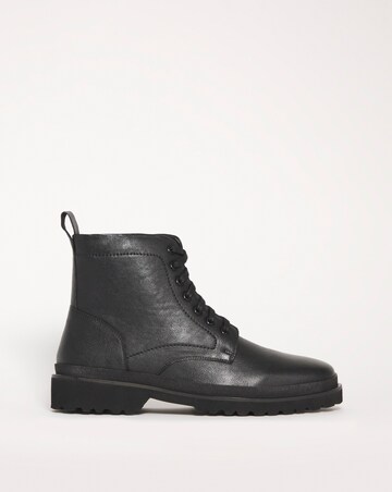 Milled Leather Lace Up Boot Wide Fit
