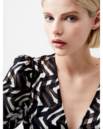 French Connection Diandrea Satin Burnout Dress