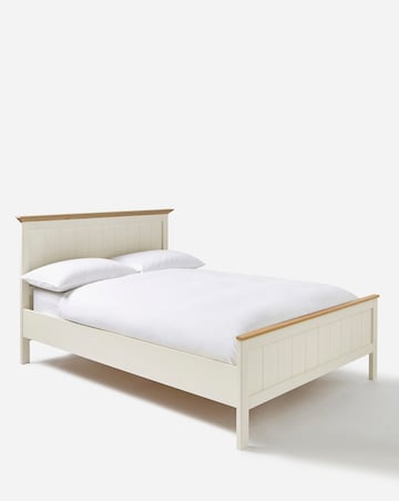Julipa Ashford Wooden Bed with 3 Layer Memory Foam Hybrid Mattress
