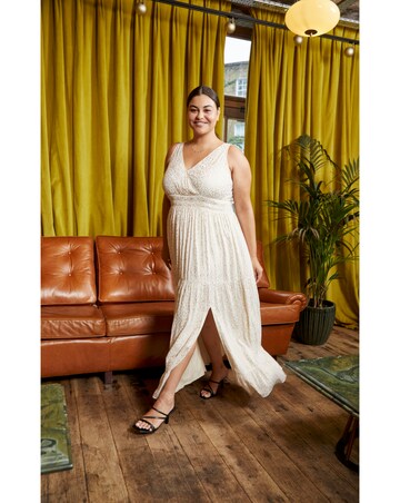 FatFace Ivy Foil Leaves Maxi Dress