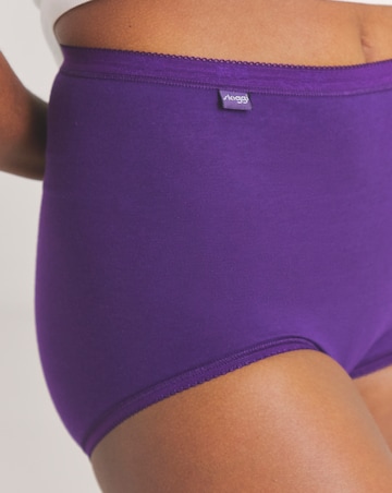 Sloggi (3 Pack) Cotton Basic Maxi Knickers Purple Mix