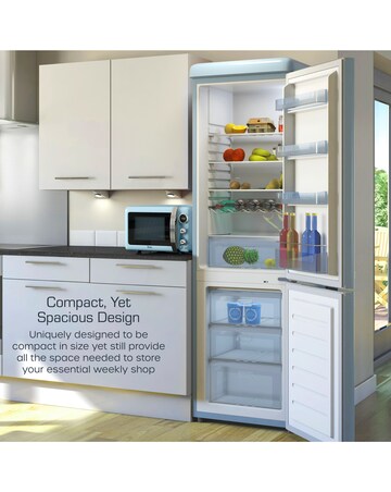 Swan SR11020BLNE Retro 60/40 Fridge Freezer - Blue