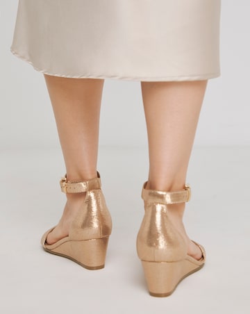 Rio Low Wedge Barely There Sandals - Extra Wide Fit (EEE)