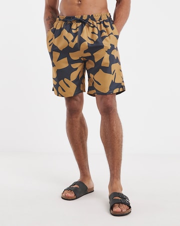 Abstract Palm Printed Swim
