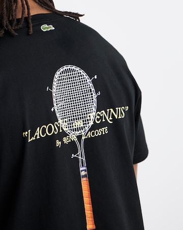 Lacoste Short Sleeve Back Graphic T-Shirt - Black