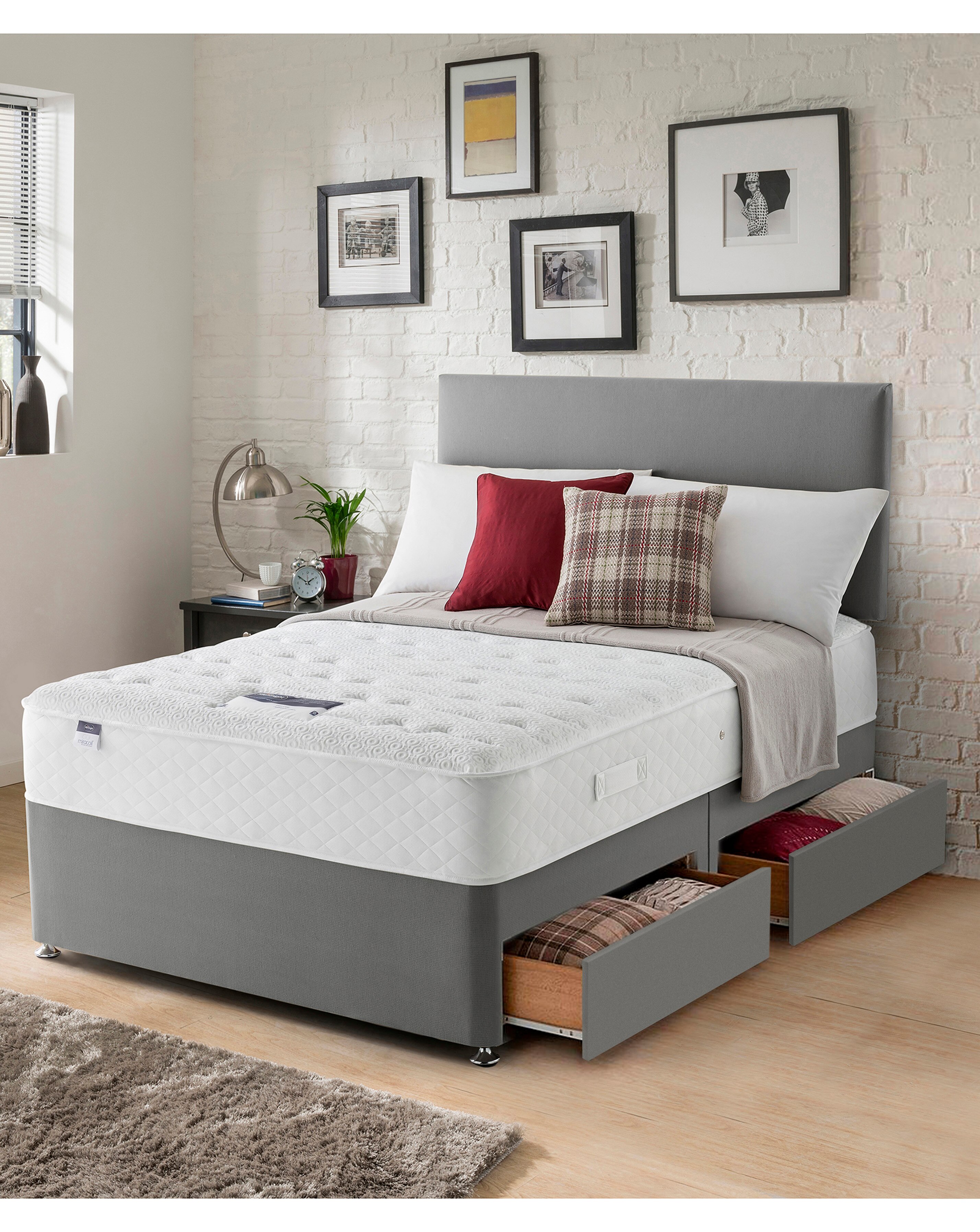 Silentnight Miracoil Mattress Divan Set with 2 Drawers | JD Williams