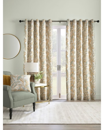 Laurence Llewelyn Bowen Paradise Palm Jacquard Eyelet Curtain